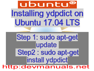 Installing ydpdict on Ubuntu 17.04 LTS