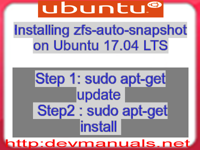 Installing zfs-auto-snapshot on Ubuntu 17.04 LTS