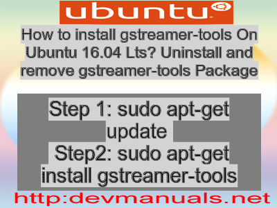 install gstreamer 1.0 ubuntu 16.04