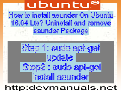 How to install asunder On Ubuntu 16.04 Lts? Uninstall and remove asunder Package