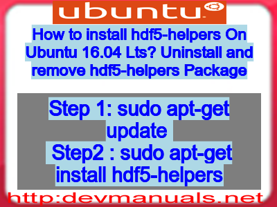 Hdf5 How To Install