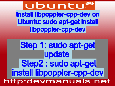 Install libpoppler-cpp-dev on Ubuntu: sudo apt-get install libpoppler-cpp-dev