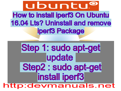 How to install iperf3 On Ubuntu 16.04 Lts? Uninstall and remove iperf3 Package