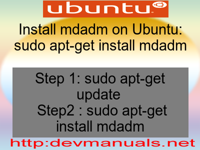 Install mdadm on Ubuntu: sudo apt-get install mdadm