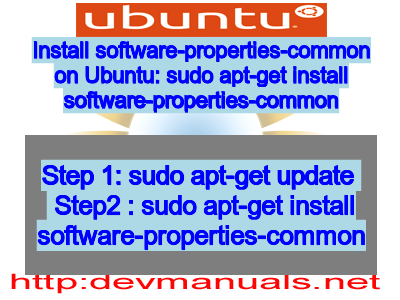 sudo apt get install software properties common