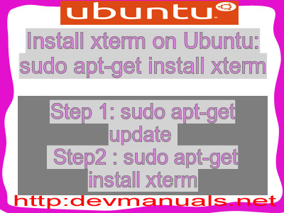 Install xterm on Ubuntu: sudo apt-get install xterm