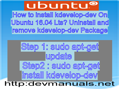 Install Kdevelop Ubuntu