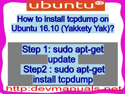 how to install tcpdump on linux