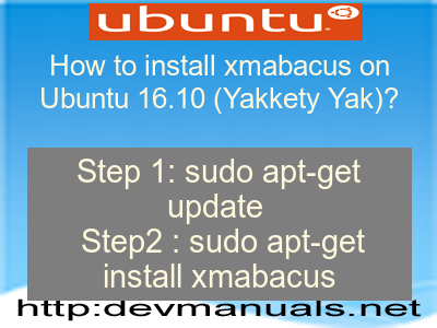 How to install xmabacus on Ubuntu 16.10 (Yakkety Yak)?