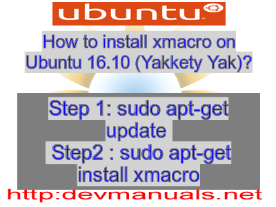 How to install xmacro on Ubuntu 16.10 (Yakkety Yak)?