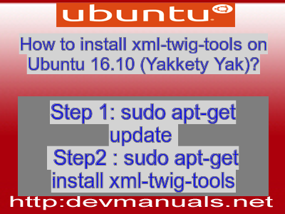 How to install xml-twig-tools on Ubuntu 16.10 (Yakkety Yak)?