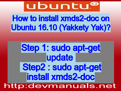 How to install xmds2-doc on Ubuntu 16.10 (Yakkety Yak)?