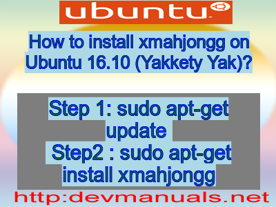 How to install xmahjongg on Ubuntu 16.10 (Yakkety Yak)?