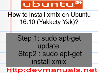 How to install xmix on Ubuntu 16.10 (Yakkety Yak)?