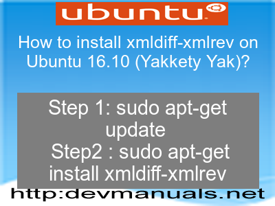 How to install xmldiff-xmlrev on Ubuntu 16.10 (Yakkety Yak)?