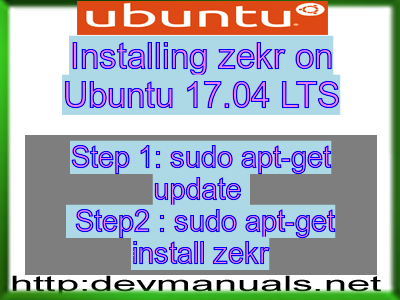 Installing zekr on Ubuntu 17.04 LTS