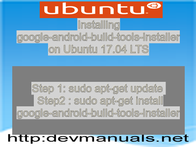 Installing google-android-build-tools-installer on Ubuntu 17.04 LTS