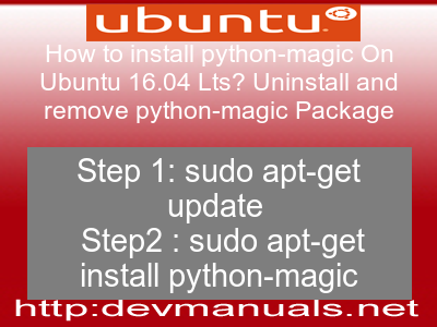 How to install python-magic On Ubuntu 16.04 Lts? Uninstall and remove python-magic Package