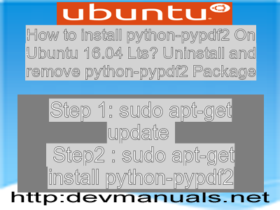 how to install pypdf2 debian