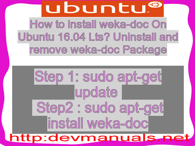 install weka on ubuntu 16.04
