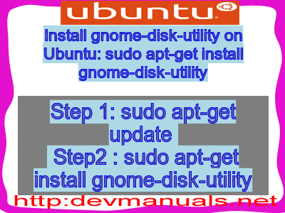 Install gnome-disk-utility on Ubuntu: sudo apt-get install gnome-disk-utility