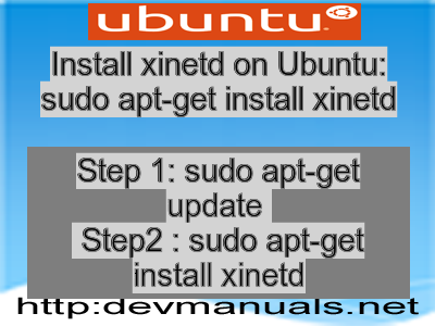 Install xinetd on Ubuntu: sudo apt-get install xinetd