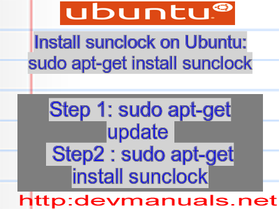 Install sunclock on Ubuntu: sudo apt-get install sunclock