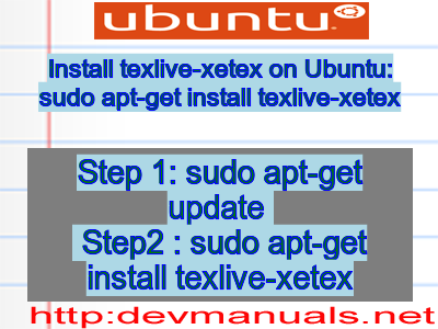 Install texlive-xetex on Ubuntu: sudo apt-get install texlive-xetex